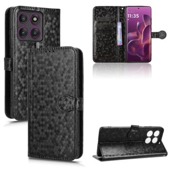 Чехол-книжка Honeycomb Dot для Motorola Edge 60 Pro - черный