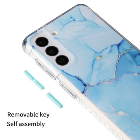 Противоударный чехол Glazed Marble для Samsung Galaxy S22 Plus 5G - оранжевый