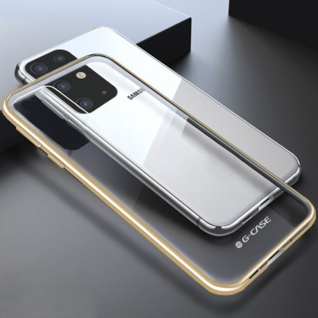 Силиконовый чехол G-Case Shiny Series для Samsung Galaxy S20 Ultra-золотой