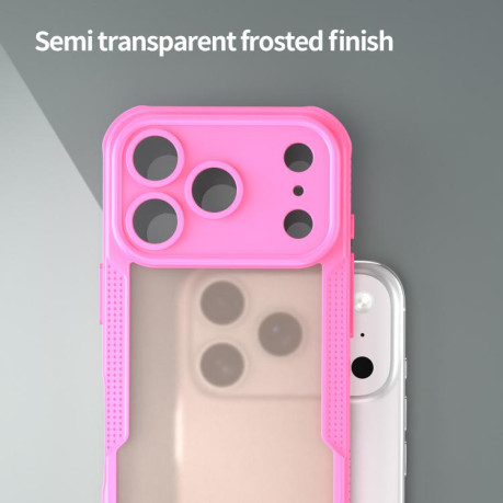 Противоударный чехол Armor Glaze PC Hybrid для iPhone 17 Pro - розовый