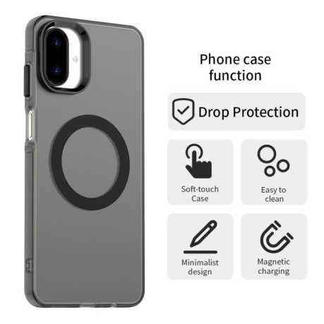 Противоударный чехол Candy Magsafe PC Hybrid TPU для Samsung Galaxy A07 4G - черный