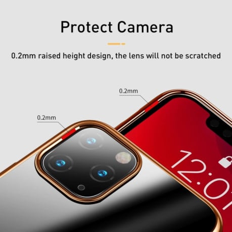 Силиконовый чехол Baseus Shining case на iPhone 11 Pro-розовое золото