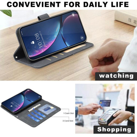 Чехол-книжка Rhombus Texture для OPPO Reno13 F/Reno13 FS - черный