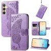 Чохол-книжка Butterfly Love Flower Embossed на Samsung Galaxy S24+ - фіолетовий