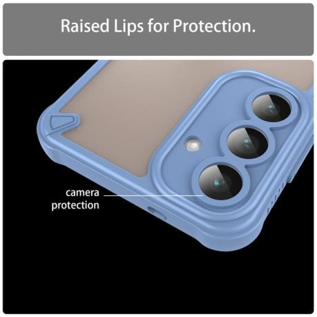 Противоударный чехол Armor Glaze гибрид на Samsung Galaxy S25 FE 5G - синий