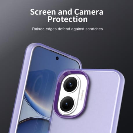 Чохол Candy Series гібрид з посиленими бортиками на Xiaomi Poco F7 - фіолетовий