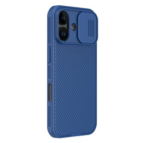 Чехол NILLKIN CamShield Pro со шторкой на камеры на iPhone 17 - синий