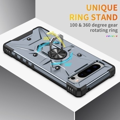 Протиударний чохол HMC 360 Degree Rotating Holder на Google Pixel 8 Pro - сірий