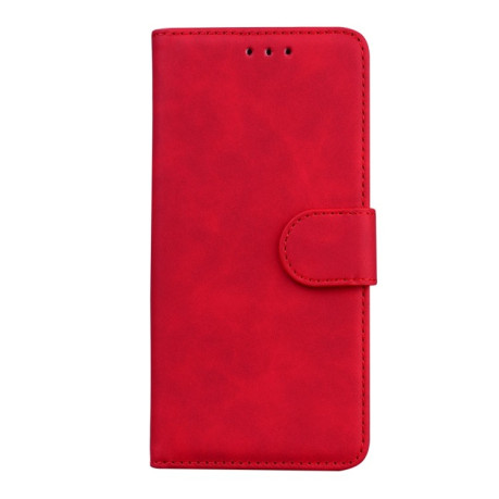 Чехол-книжка Skin Feel Pure Color для Xiaomi Redmi Note 12 4G - красный