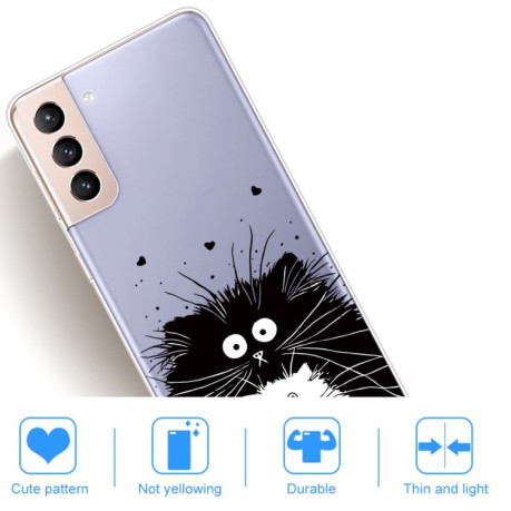 Чехол Painted Pattern для Samsung Galaxy S22 5G - Black White Rat