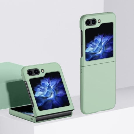 Противоударный чехол 2 Parts Skin Feel PC Full Coverage Shockproof для Samsung Galaxy  Flip 6 - зеленый