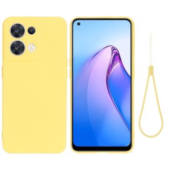 Силіконовий чохол Solid Color Liquid Silicone на OPPO Reno 8 5G - жовтий