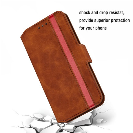 Чохол-книжка Retro Frosted Oil Side на Samsung Galaxy A51 - коричнево-червоний