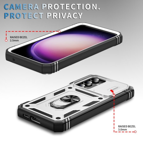 Протиударний чохол Sliding Camshield Samsung Galaxy S23 FE 5G - білий