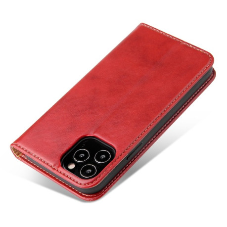 Шкіряний чохол-книжка Fierre Shann Genuine leather на iPhone 12/12 Pro - червоний