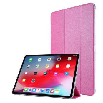 Чехол-книжка Silk Texture Three-fold на iPad Air 13(2024)/Pro 12.9 (2020)/(2021) - пурпурный