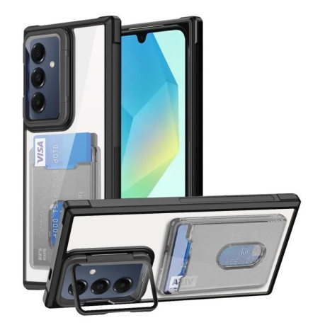 Противоударный чехол Card Bag Holder Acrylic Hybrid для Samsung Galaxy A16 5G - черный