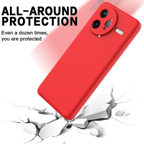 Силиконовый чехол Solid Color Liquid Silicone на Xiaomi Poco F7 Ultra - красный
