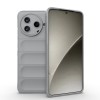 Силіконовий чохол Magic Flannel для Redmi K80 5G / Xiaomi Poco F7 Pro — сірий