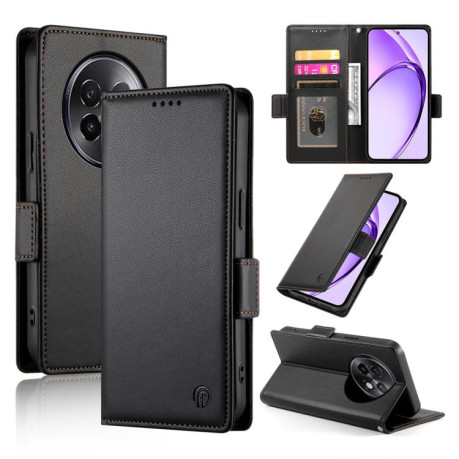 Чехол-книжка Side Buckle Magnetic Frosted Leather для Realme 13+ - черный