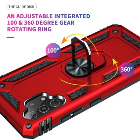 Противоударный чехол-подставка 360 Degree Rotating Holder на Samsung Galaxy A32 4G - красный
