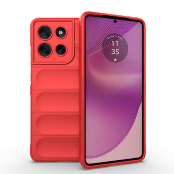 Силиконовый чехол Magic Flannel на Motorola Moto G86 5G - красный