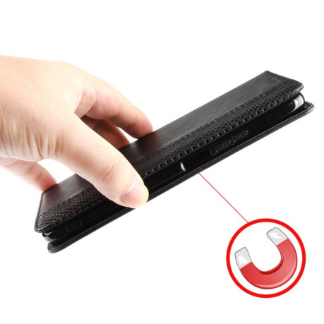 Чехол-книжка Magnetic Buckle Retro Crazy Horse Texture на Infinix Zero 30 4G - черный