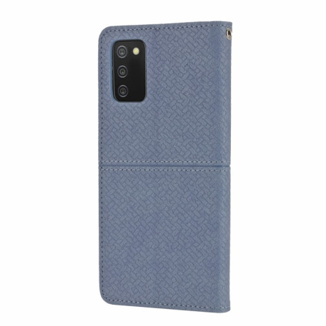 Чехол-книжка Woven Texture для Samsung Galaxy A03s - серый