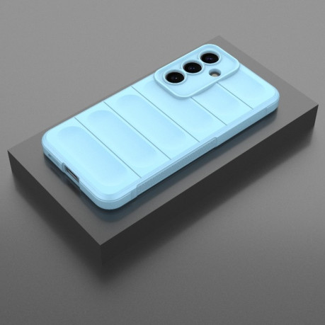 Силіконовий чохол Magic Flannel для Samsung Galaxy S25 5G - блакитний