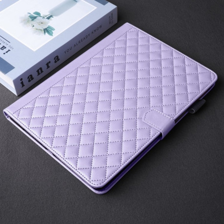 Чохол-книжка Rhombus Lattice Leather для Xiaomi Pad 7/7 Pro - фіолетовий
