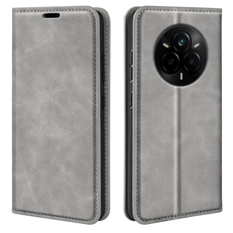 Чехол-книжка Retro Skin Feel Business Magnetic на Realme 14 Pro+ - серый