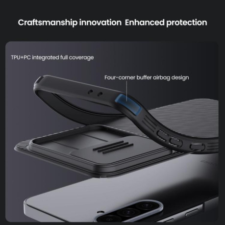 Ударозахисний чохол NILLKIN CamShield Pro для Samsung Galaxy A36 5G - чорний