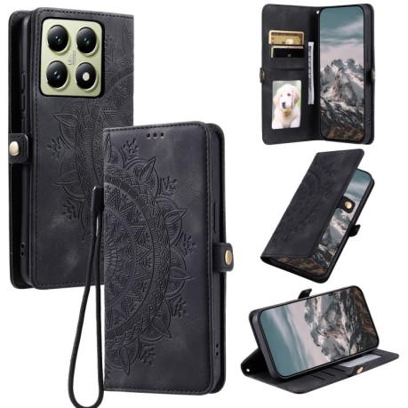 Чохол-книжка Totem Embossed Magnetic Leather для Xiaomi 14T Pro - чорний