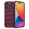 Силіконовий чохол Magic Flannel для iPhone 14 Pro Max – винно-червоний