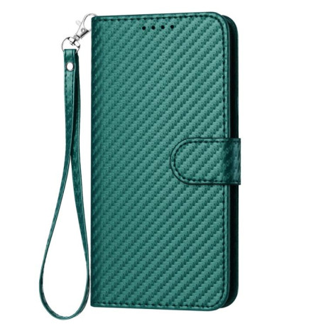 Чехол-книжка Carbon Fiber Texture на For на Samsung Galaxy F16 5G / M16 5G  - зеленый