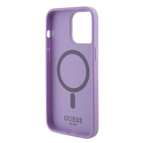 Оригинальный чехол Guess Saffiano MagSafe для iPhone 15 Pro Max - purple(GUHMP15XPSAHMCU)