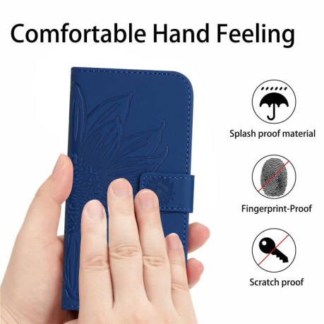 Чехол-книжка Skin Feel Sun Flower для Motorola Edge 60 5G - синий
