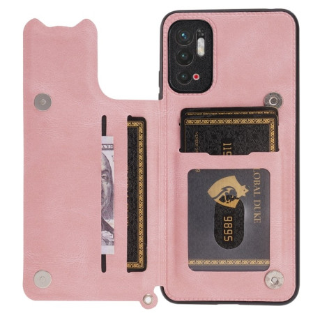 Противоударный чехол Mandala with Card Slot для Xiaomi Poco M3 Pro/Redmi Note 10 5G/10T/11 SE - розовый