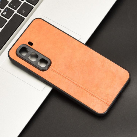 Ударозащитный чехол Sewing Cow Pattern для Infinix Hot 50 Pro 4G - оранжевый