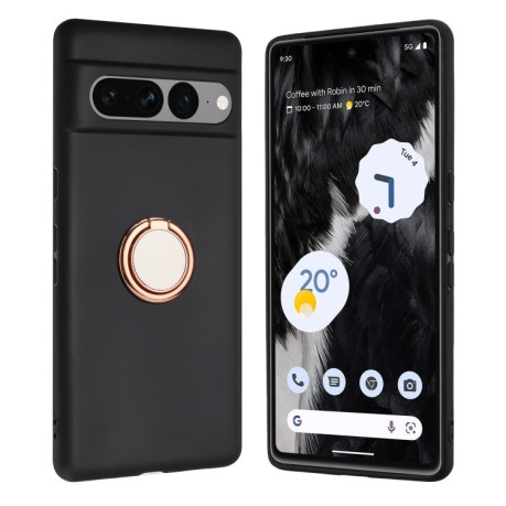 Противоударный чехол Matte with Ring Holder для Google Pixel 8a - розовое золото