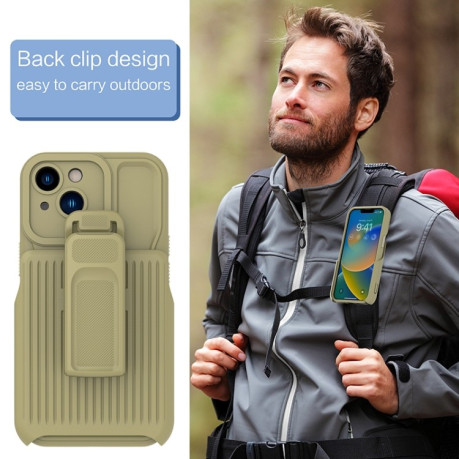 Протиударний чохол Series Back Clip для iPhone 14 Plus - темно-зелений