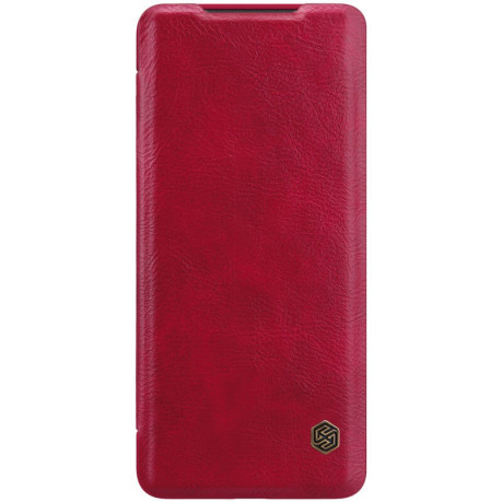 Кожаный чехол-книжка Nillkin Qin Series для Samsung Galaxy S20 Ultra -красный