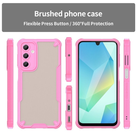 Противоударный чехол Armor Glaze PC Hybrid для Samsung Galaxy A56 5G - розовый