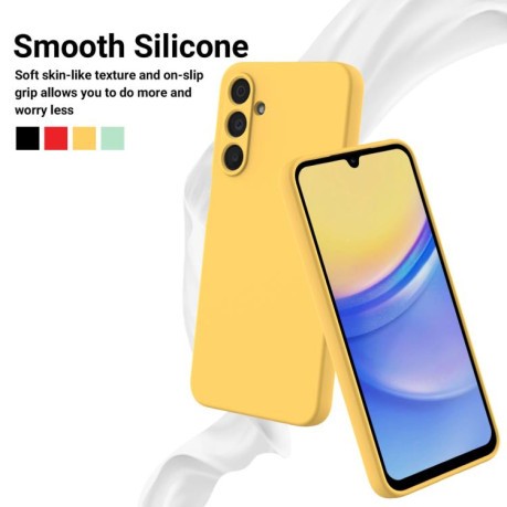 Силиконовый чехол Solid Color Liquid Silicone на Samsung Galaxy M16 / F16 - желтый