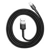 Кабель нейлоновый Baseus 2.4A 1m USB / Lightning для iPhone - черный