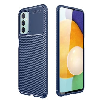 Ударозахисний чохол HMC Carbon Fiber Texture на Samsung Galaxy M23 - синій