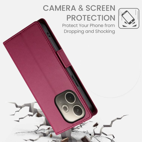 Чохол-книжка Side Buckle Magnetic Frosted Leather для OPPO A5 PRO 5G - винно-червоний