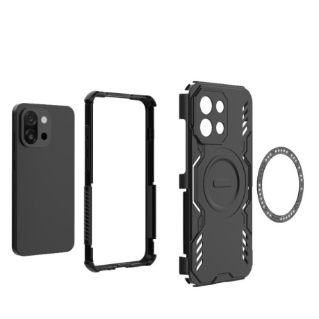 Противоударный чехол Butterfly Armor MagSafe Magnetic Ring Shockproof для OnePlus 13T - зеленый