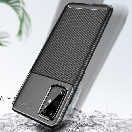 Ударозащитный чехол HMC Carbon Fiber Texture на Samsung Galaxy Note 20 - черный