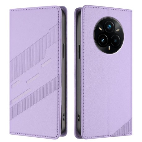 Чохол-книжка Embossed Multi-functional Wallet Retro Leather на Realme 14 Pro+ - фіолетовий